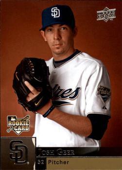 #426 Josh Geer - San Diego Padres - 2009 Upper Deck Baseball