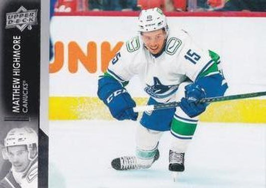 #426 Matthew Highmore - Vancouver Canucks - 2021-22 Upper Deck Hockey