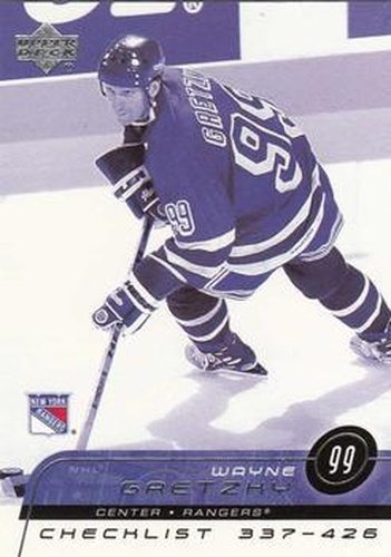 #426 Wayne Gretzky - New York Rangers - 2002-03 Upper Deck Hockey