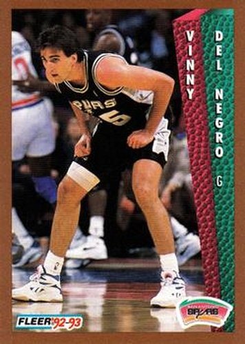 #426 Vinny Del Negro - San Antonio Spurs - 1992-93 Fleer Basketball