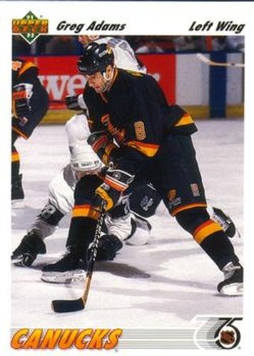 #426 Greg Adams - Vancouver Canucks - 1991-92 Upper Deck Hockey