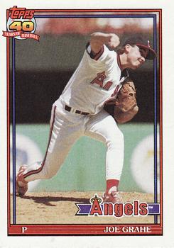 #426 Joe Grahe - California Angels - 1991 Topps Baseball