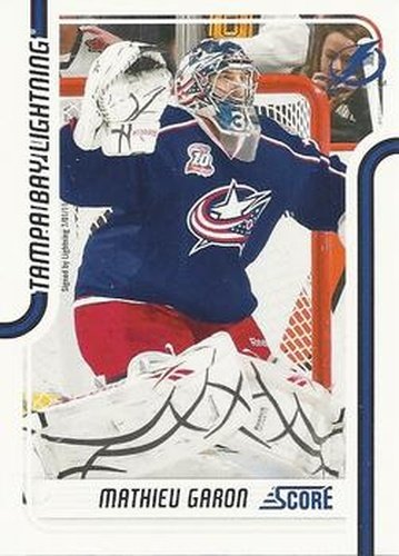 #426 Mathieu Garon - Tampa Bay Lightning - 2011-12 Score Hockey