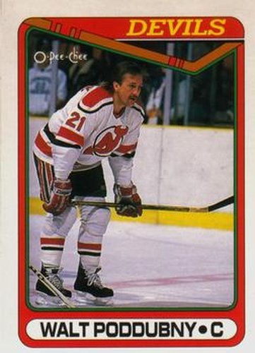 #426 Walt Poddubny - New Jersey Devils - 1990-91 O-Pee-Chee Hockey