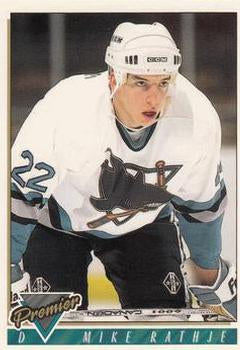 #427 Mike Rathje - San Jose Sharks - 1993-94 Topps Premier Hockey
