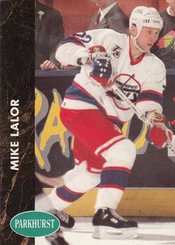 #427 Mike Lalor - Winnipeg Jets - 1991-92 Parkhurst Hockey