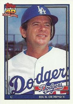 #427 Rick Dempsey - Los Angeles Dodgers - 1991 Topps Baseball