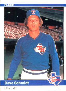 #427 Dave Schmidt - Texas Rangers - 1984 Fleer Baseball