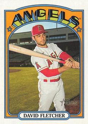 #427 David Fletcher - Los Angeles Angels - 2021 Topps Heritage Baseball