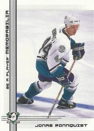 #427 Jonas Ronnqvist - Anaheim Mighty Ducks - 2000-01 Be a Player Memorabilia Hockey