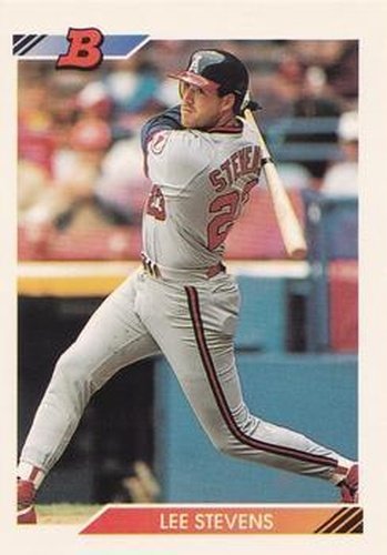 #427 Lee Stevens - California Angels - 1992 Bowman Baseball