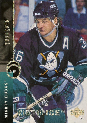 #427 Todd Ewen - Anaheim Mighty Ducks - 1994-95 Upper Deck Hockey - Electric Ice