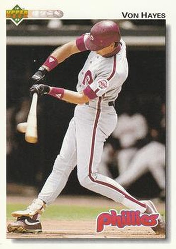 #427 Von Hayes - Philadelphia Phillies - 1992 Upper Deck Baseball