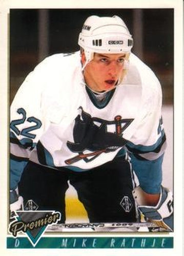 #427 Mike Rathje - San Jose Sharks - 1993-94 O-Pee-Chee Premier Hockey