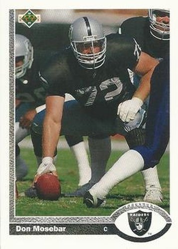 #427 Don Mosebar - Los Angeles Raiders - 1991 Upper Deck Football