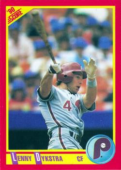 #427 Lenny Dykstra - Philadelphia Phillies - 1990 Score Baseball