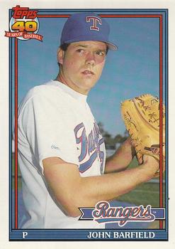 #428 John Barfield - Texas Rangers - 1991 O-Pee-Chee Baseball