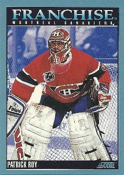 #428 Patrick Roy - Montreal Canadiens - 1992-93 Score Canadian Hockey