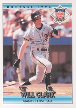 #428 Will Clark - San Francisco Giants - 1992 Donruss Baseball