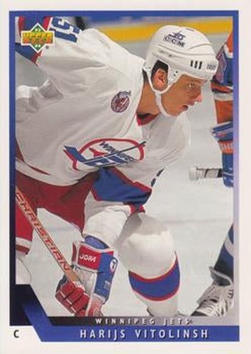 #428 Harijs Vitolinsh - Winnipeg Jets - 1993-94 Upper Deck Hockey