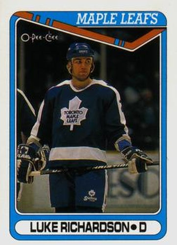 #428 Luke Richardson - Toronto Maple Leafs - 1990-91 O-Pee-Chee Hockey