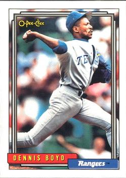 #428 Dennis Boyd - Texas Rangers - 1992 O-Pee-Chee Baseball