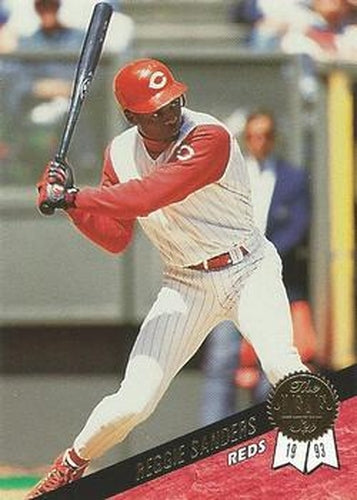 #428 Reggie Sanders - Cincinnati Reds - 1993 Leaf Baseball