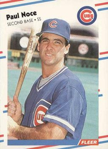 #428 Paul Noce - Chicago Cubs - 1988 Fleer Baseball