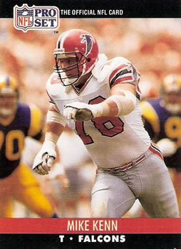 #428 Mike Kenn - Atlanta Falcons - 1990 Pro Set Football