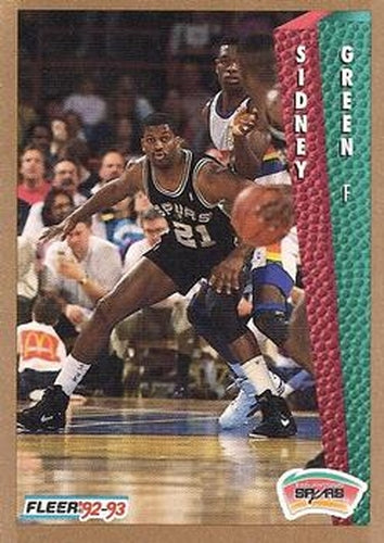 #428 Sidney Green - San Antonio Spurs - 1992-93 Fleer Basketball