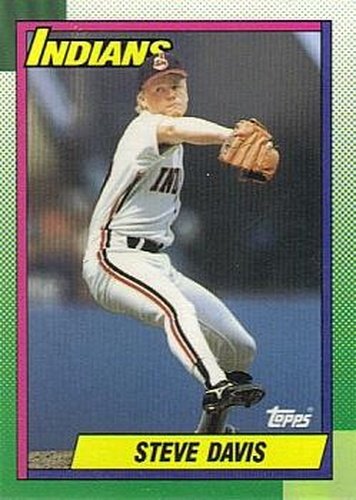 #428 Steve Davis - Cleveland Indians - 1990 Topps Baseball