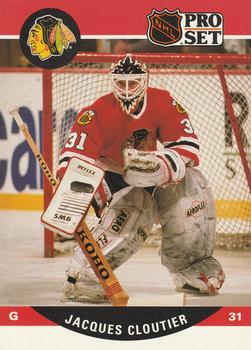 #428 Jacques Cloutier - Chicago Blackhawks - 1990-91 Pro Set Hockey