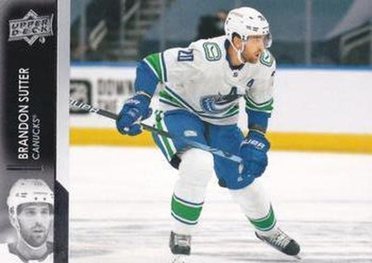 #428 Brandon Sutter - Vancouver Canucks - 2021-22 Upper Deck Hockey