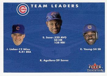 #428 Jon Lieber / Sammy Sosa / Eric Young - Chicago Cubs - 2001 Fleer Tradition Baseball