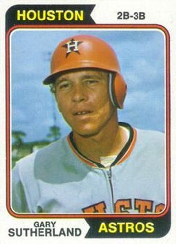 #428 Gary Sutherland - Houston Astros - 1974 Topps Baseball