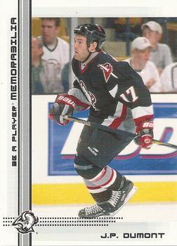 #428 J.P. Dumont - Buffalo Sabres - 2000-01 Be a Player Memorabilia Hockey