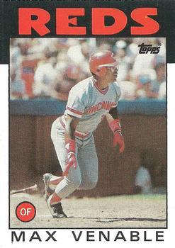 #428 Max Venable - Cincinnati Reds - 1986 Topps Baseball