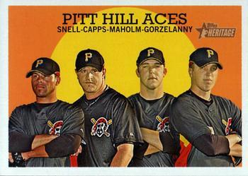 #428 Pitt Hill Aces Ian Snell / Matt Capps / Tom Gorzelanny / Paul Maholm - Pittsburgh Pirates - 2008 Topps Heritage Baseball