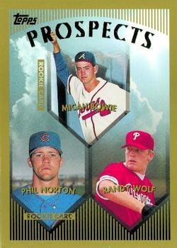 #428 Micah Bowie / Phil Norton / Randy Wolf - Atlanta Braves / Chicago Cubs / Philadelphia Phillies - 1999 Topps Baseball
