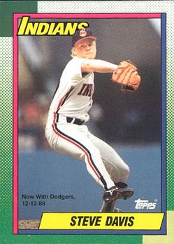 #428 Steve Davis - Los Angeles Dodgers - 1990 O-Pee-Chee Baseball