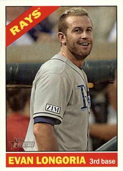 #428a Evan Longoria - Tampa Bay Rays - 2015 Topps Heritage Baseball