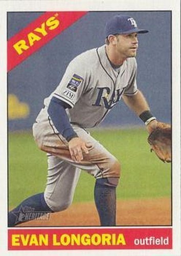 #428c Evan Longoria - Tampa Bay Rays - 2015 Topps Heritage Baseball