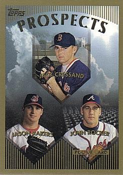 #429 Jack Cressend / Jason Rakers / John Rocker - Boston Red Sox / Cleveland Indians / Atlanta Braves - 1999 Topps Baseball