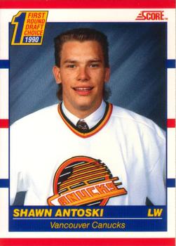 #429 Shawn Antoski - Vancouver Canucks - 1990-91 Score Canadian Hockey