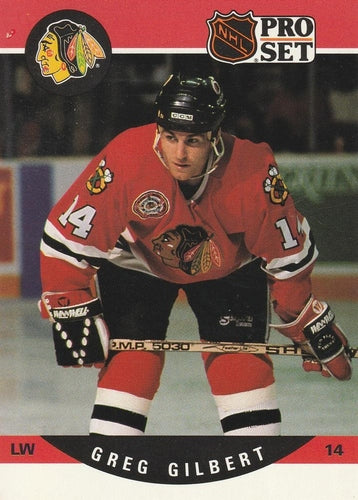 #429 Greg Gilbert - Chicago Blackhawks - 1990-91 Pro Set Hockey