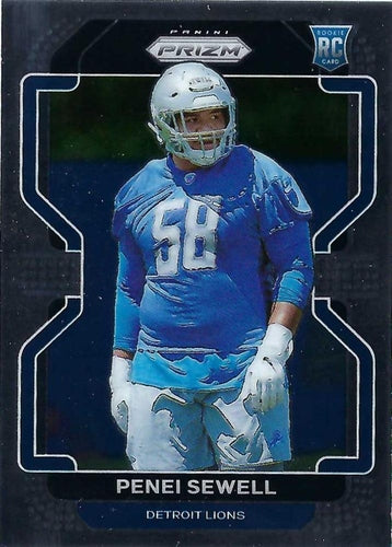 #429 Penei Sewell - Detroit Lions - 2021 Panini Prizm Football