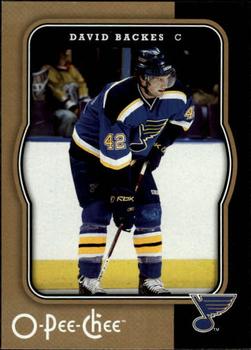 #429 David Backes - St. Louis Blues - 2007-08 O-Pee-Chee Hockey