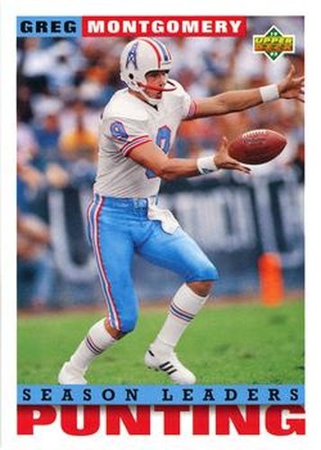 #429 Greg Montgomery - Houston Oilers - 1993 Upper Deck Football