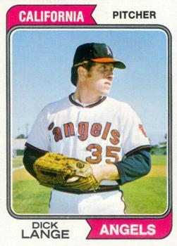 #429 Dick Lange - California Angels - 1974 Topps Baseball