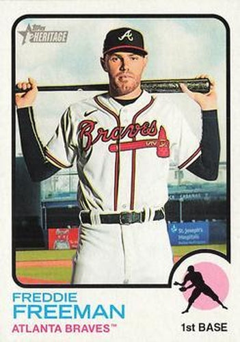 #429 Freddie Freeman - Atlanta Braves - 2022 Topps Heritage Baseball
